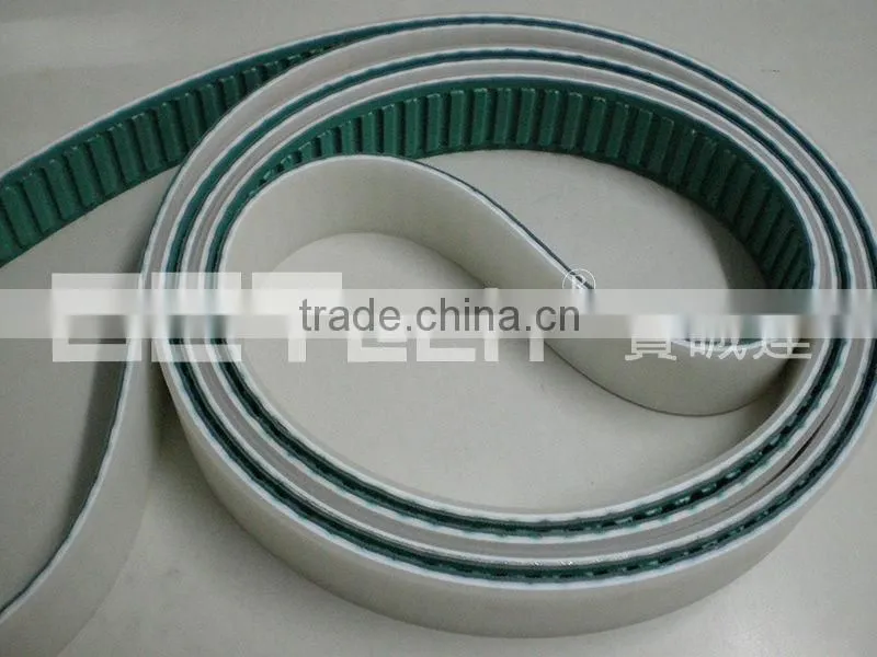 PU Timing belt with green fabric