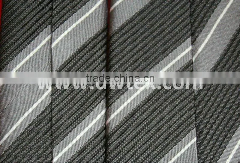 White and grey stripes silk knitted ties