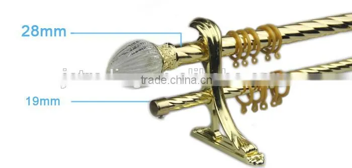Metal Double curved Curtain Rod,curtain pole ,curtain pipe