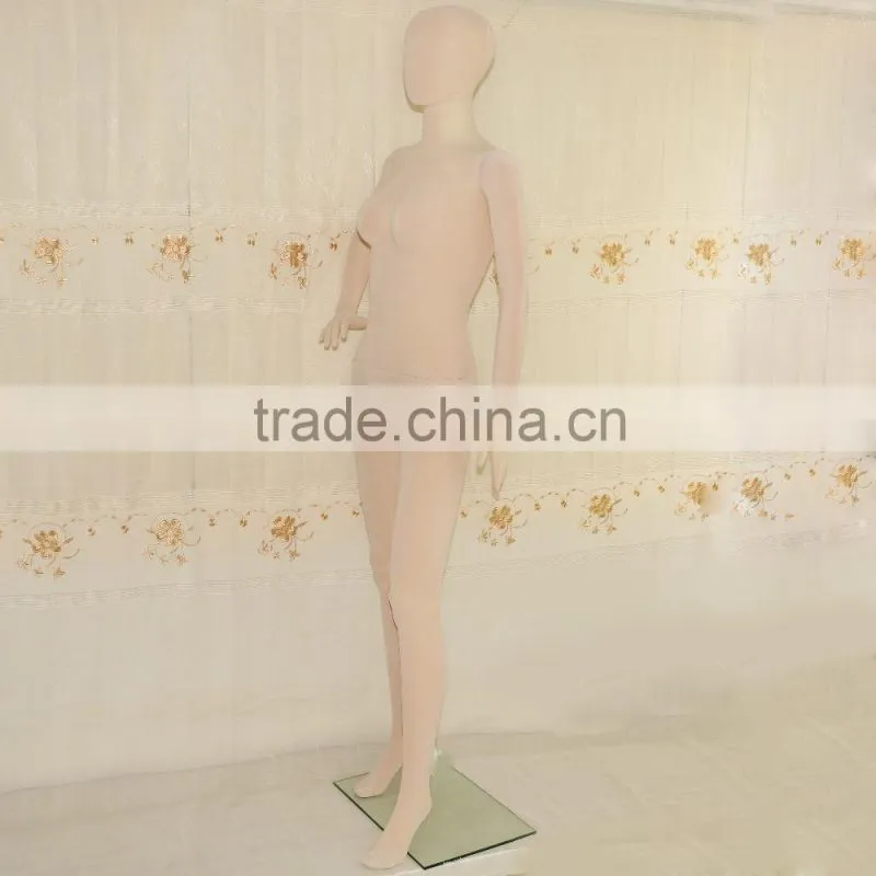 Sexy velvet covered full body plastic female mannequins