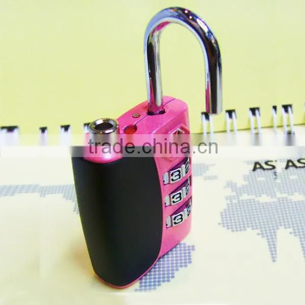 New design tsa lock/ 3 digital combination padlock/ luggage lock TSA-12068