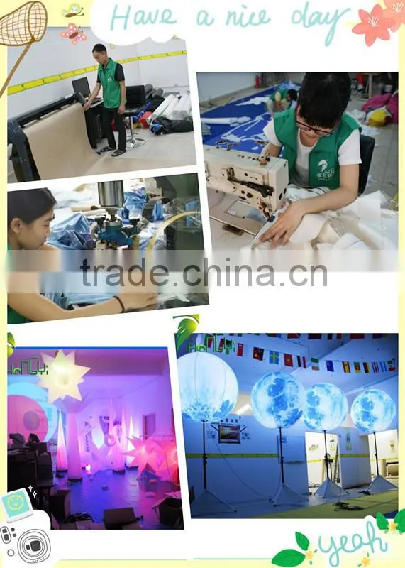 Customized Decoration Inflatable LED Balloon / Inflatable Advertising Helium Balloon