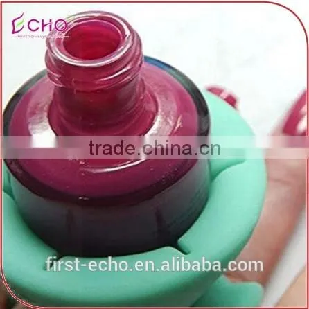 Soft Flexible Silicone Gel Wearable Nail Polish Varnish Bottle Holder Ring for Female Women Girls