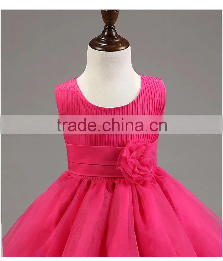 New design wholesale big bowknot vintage style boutique girls princess party dresses 2015 TR-WS27