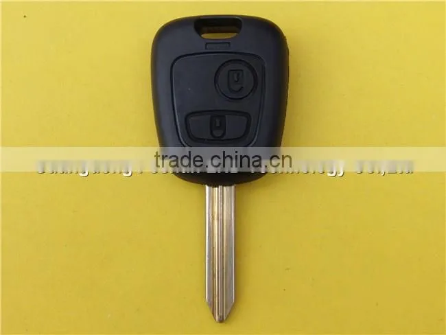 2 Buttons Uncut Remote Key Shell for Peugeot Car key Blank x type blade