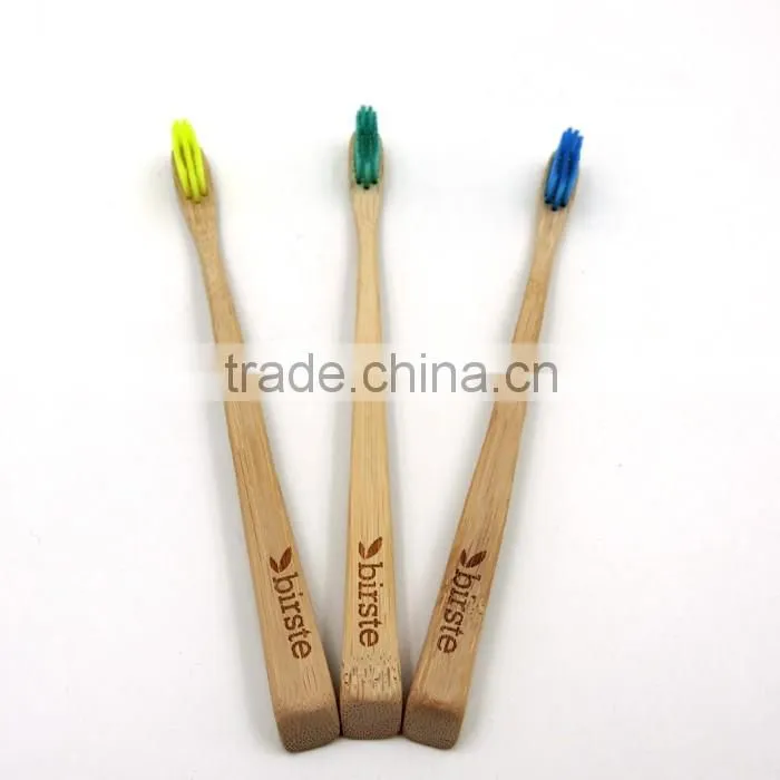 Top quality 100% Biodegradable Environmental Charcoal Bamboo Toothbrush natural bamboo handle hotel bamboo toothbrush