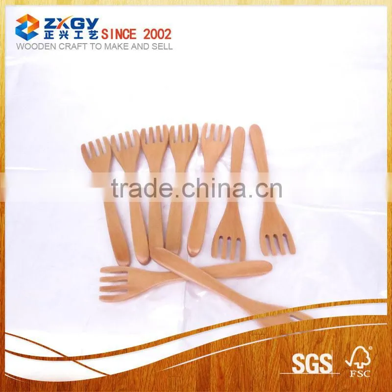 Fork and Spoon Set, Wooden Fork and Spoon Set