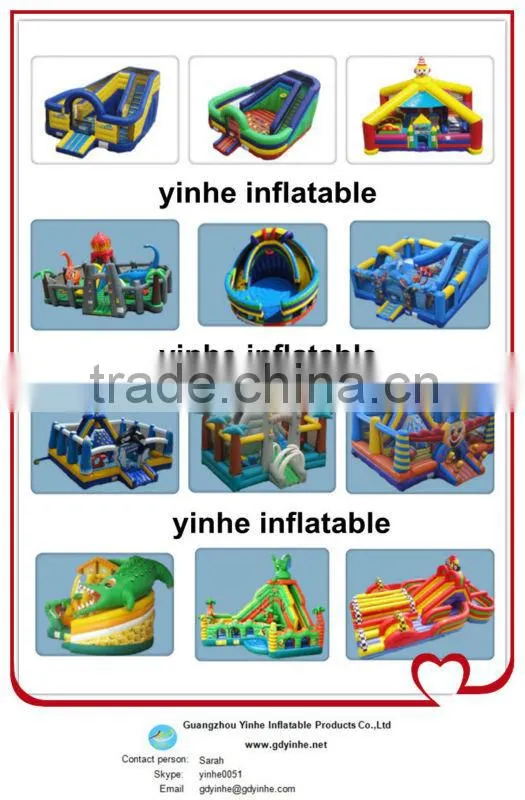 giant sponge bob inflatable amusement park with slide