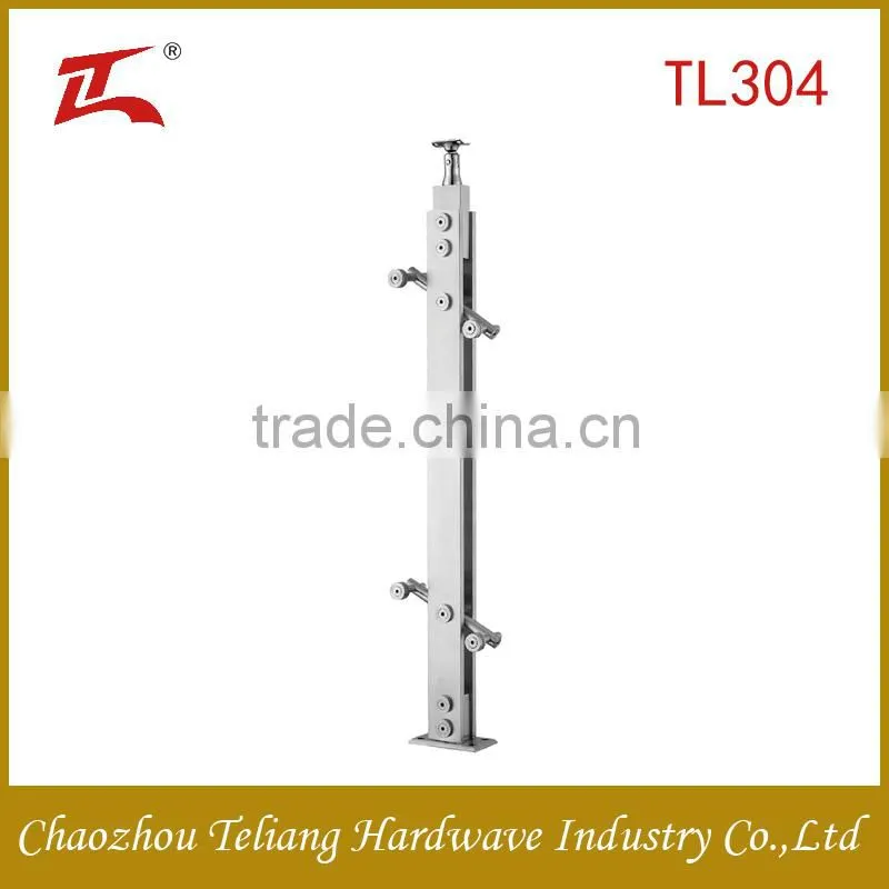 model steel balcony staircase glass railing Factory Direct Price And High Quality Used In Stainless Steel Handrail