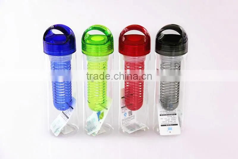 650ML BPA free infuser water bottle, portable sports water bottles