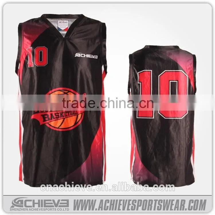 wholesale customized sublimated top quality comfortable basketball jersy