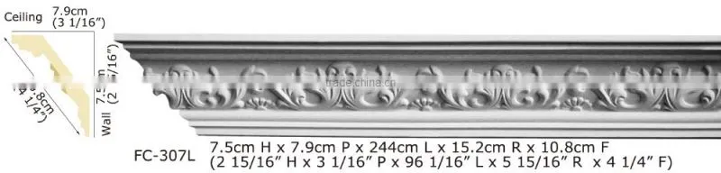 High Quality Good price beautiful new modern luxury Decorative pu carved cornice mouldings