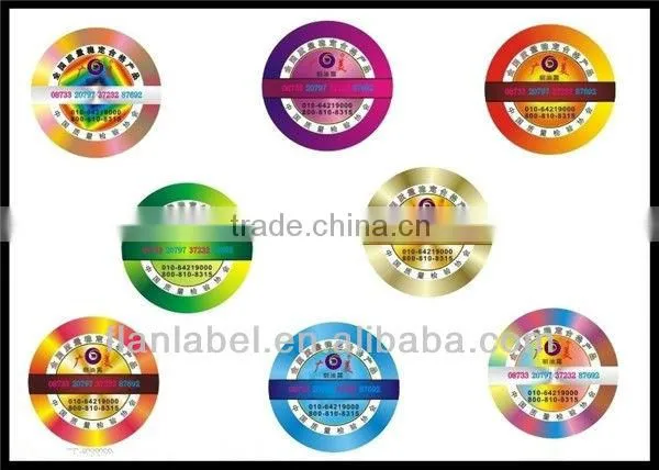 Anti-counterfeit peel off labels