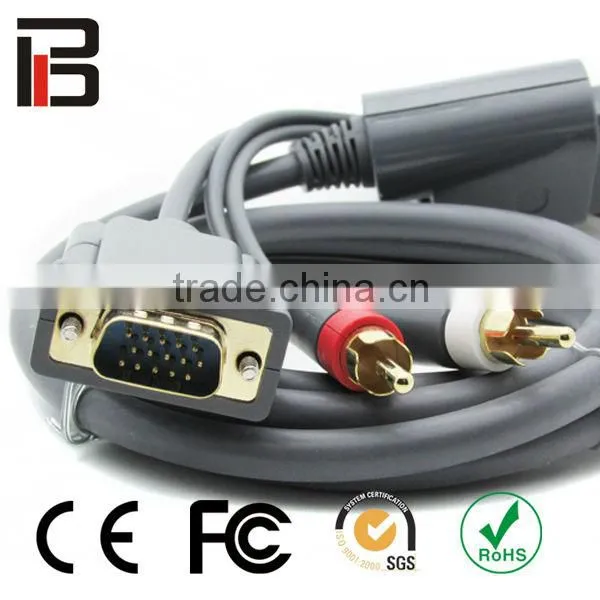 Hot item Premium VGA Cable HDAV Digital Optical Audio Port for Microsoft Xbox 360 Xbox 360 Slim