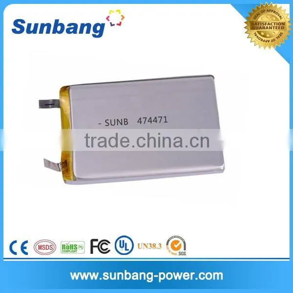 Custom smart rechargeable 3.7v li-polymer 585460 2000mah battery