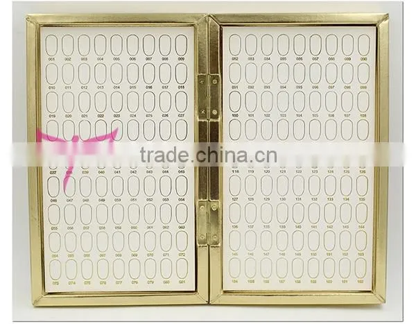 Rose color 162 space PU leather Nail Art Salon Color Chart Nail Gel Polish Display Book