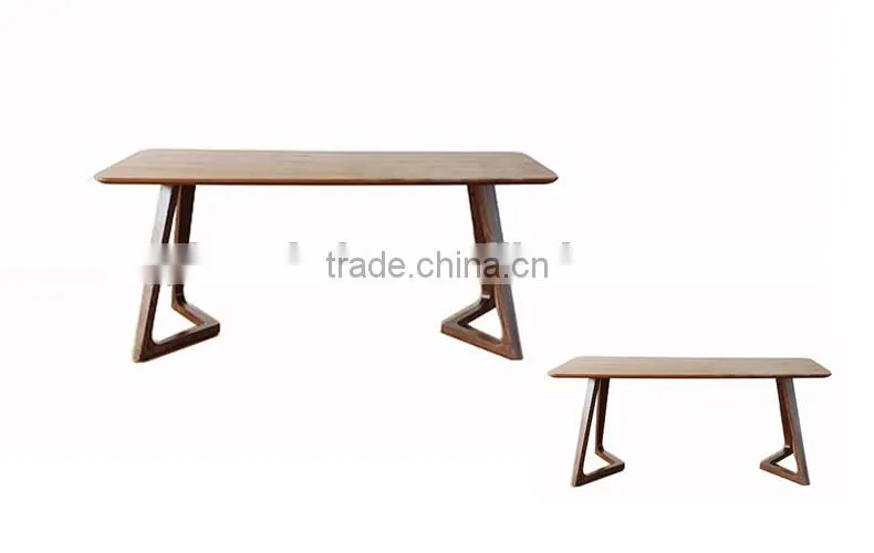 Modern rectangle solid wood dining table
