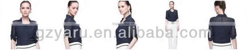 Han edition cultivate one's morality round collar irregular pleated hem chiffon unlined upper garment