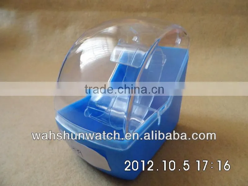 2013 custom colors single display transparent plastic box for watch
