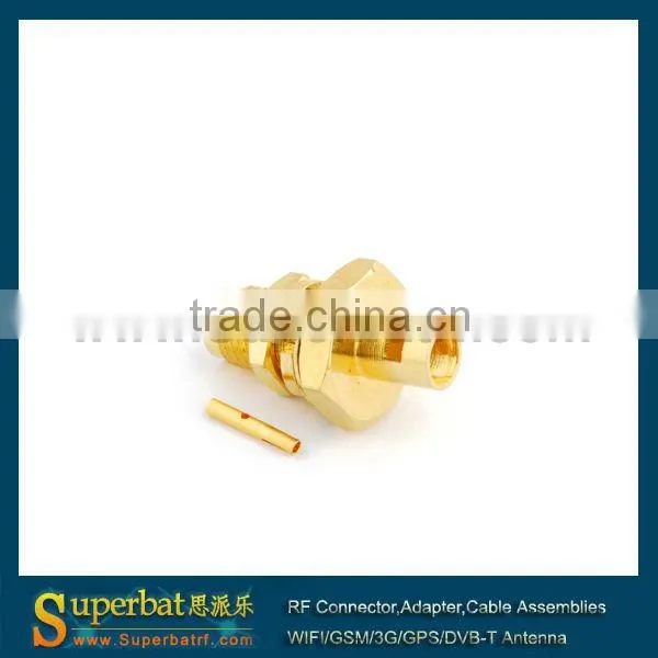 SMA Solder Jack Bulkhead with o-ring Connector For .141'' Cable sma smt connector