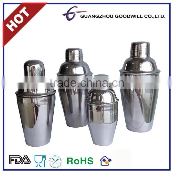 8oz stainless steel food grade promotional bar wine cocktail shaker