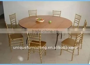 Banquet plywood round folding tables