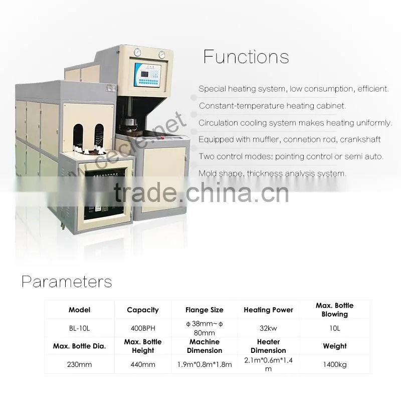 China supplier pet semi automatic blowing machine