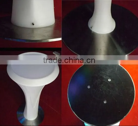 Colorful LED illuminated plastic bar furniture led glow bar table/led high bar table