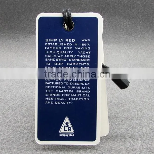 Canvas tag Fashion tag for sportswear