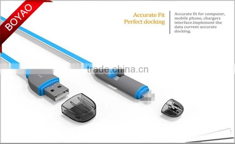 2016 High speed multi color 2 in 1 usb cable 1m, 2 in 1 micro usb cable CE FCC ROHS