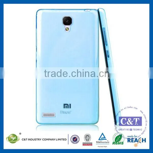 C&T Gel Jelly Flexible Clear Back Cover Skin for xiaomi redmi note case