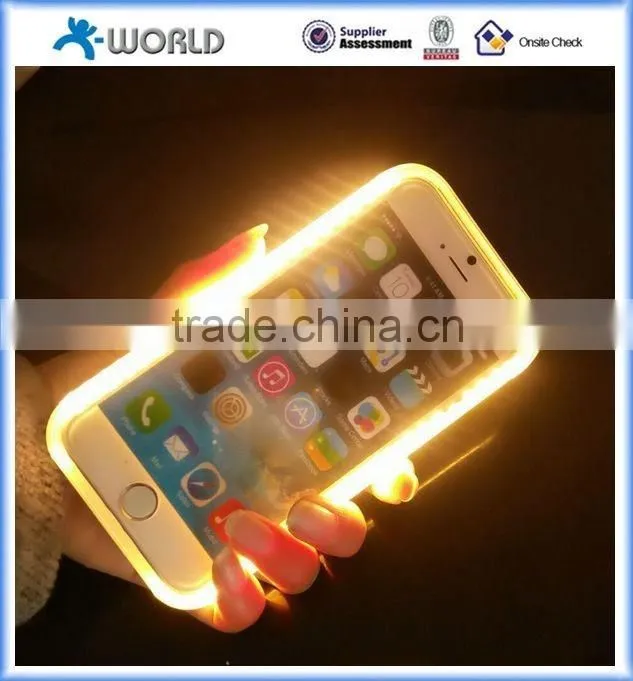 Light up your face while selfie! Selfie LED light up phone case for iphone 6