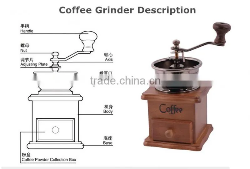 Housing Material Manual Ceramic Burr Coffee Grinder