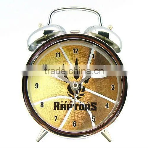 Twin bell alarm clock with metal case