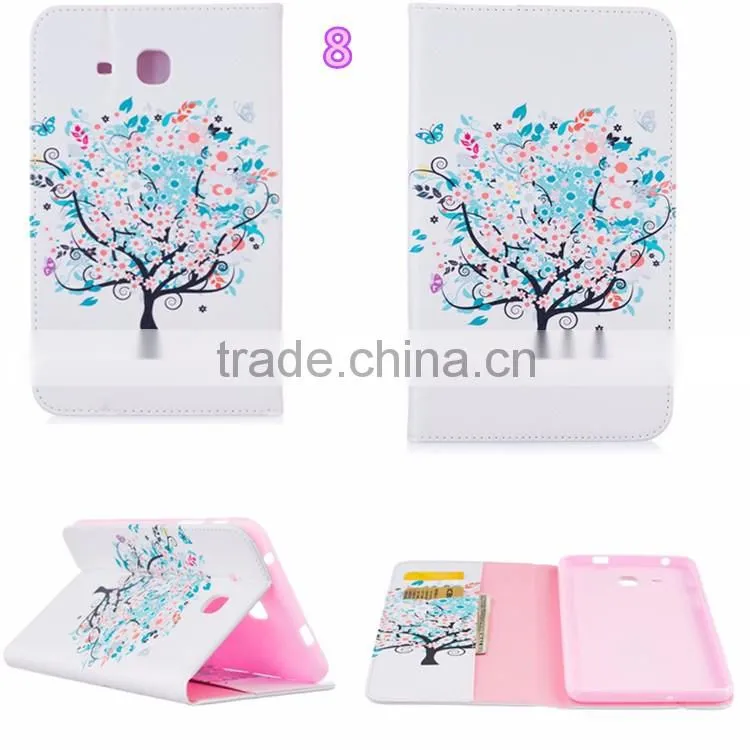 2016 hot sale colorful drawing pattern card slot tpu leather mobile case for samsung Galaxy A510 A5 A310 A3