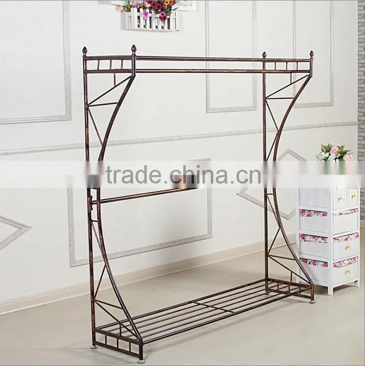 Single Side metal Cloth Display Rack And Handbag Display Shelf Stand