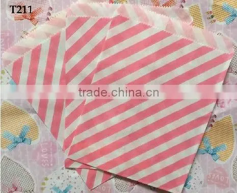 Customized Kraft Chevron Paper Treat Bags for Wedding Party