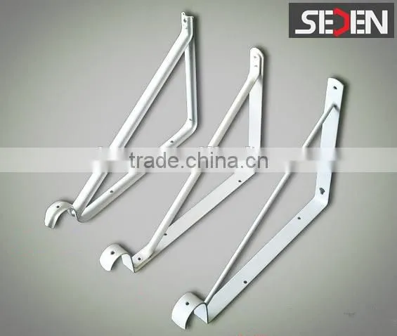 white metal shelf bracket with rod holder, China Manufacturer