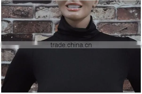 2016 Long sleeve sapndex dresses Autumn dresses High collar Sexy bandage Bottoming Women Casual Dress