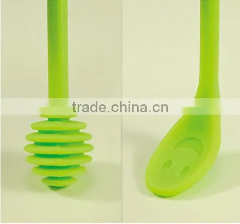 FDA&LFGB Approved Food Grade Silicone Honey Spoon