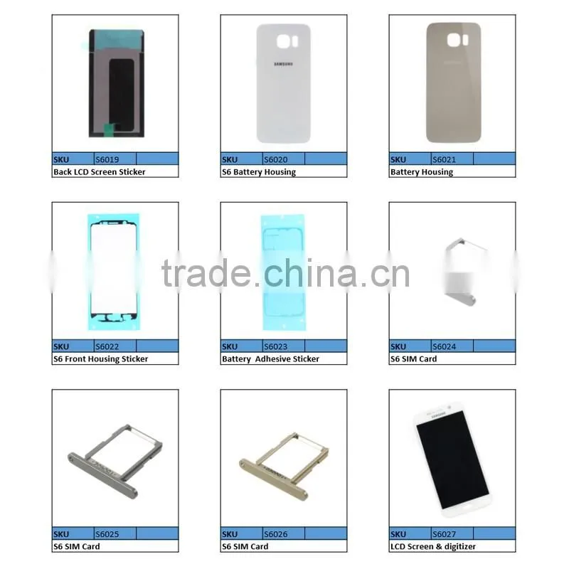 good quality factory supply Alibaba Wholesale Factory Price Front Housing Frame Bezel Plate Adhesive Sticker for Samsung S6 G920