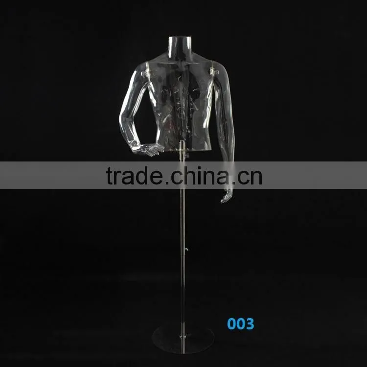 Sexy transparent torso male mannequin adult dummy