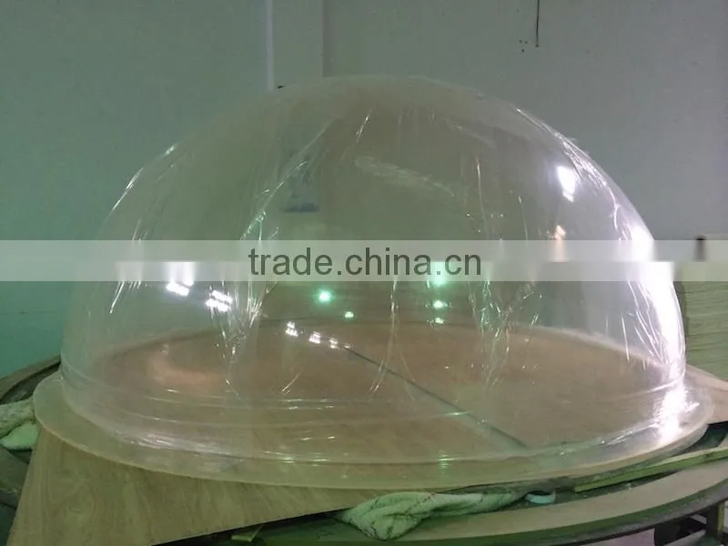clear plexiglass dome