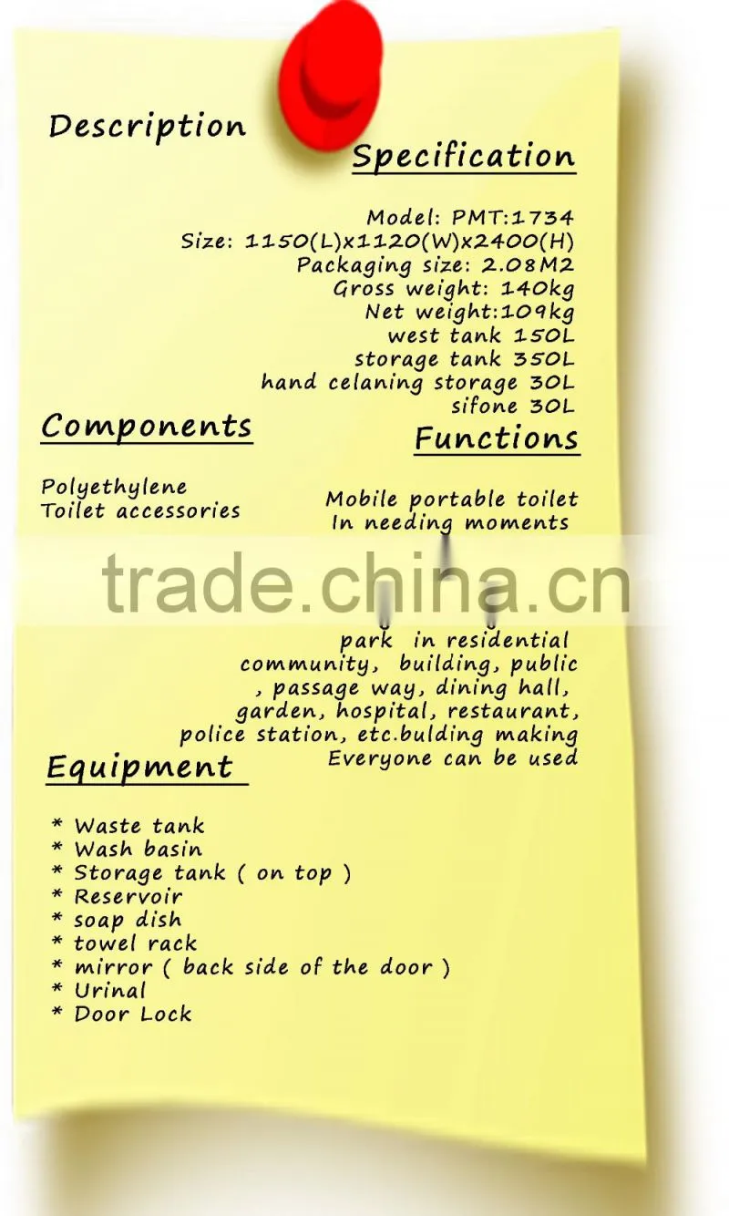 Mobile Toilet portable mobile toilet wc outdoor toilet street toilet
