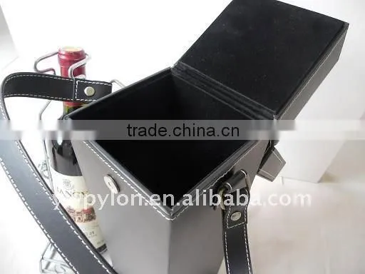 China supplier portable single wooden wine box .