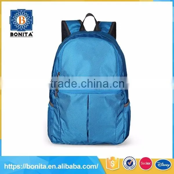 New year gift eco-friendly 420d blue light bag school 2016 backpack
