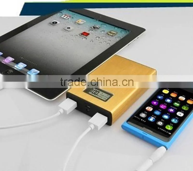 Promotional gift newest model metal material smart portable 12000mah power bank