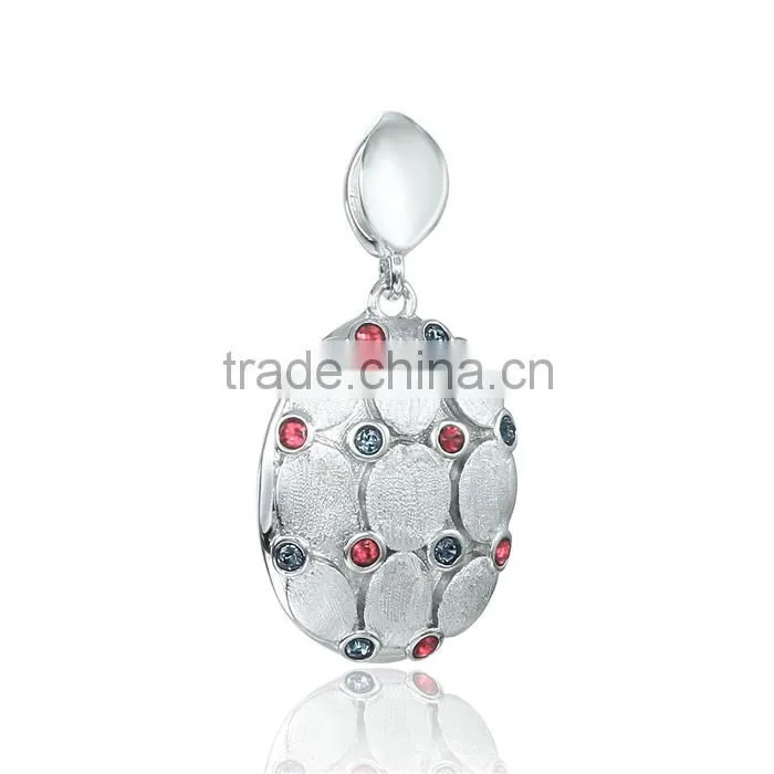 Royal Silver Pendant CZ stones 925 Silver Charm European Jewellery Gift for Party hancraft Charm PETY030