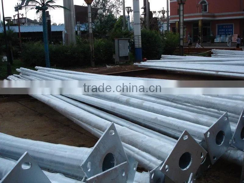galvanized powder coated tapered power pole