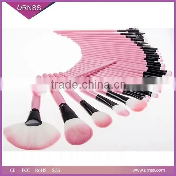 32pcs Pink Synthetic Makeup Brushes Set